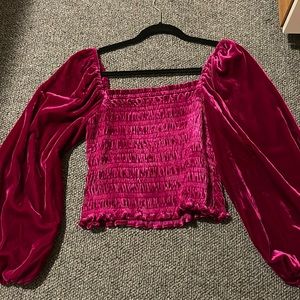 Anthropologie Velvet dressy top